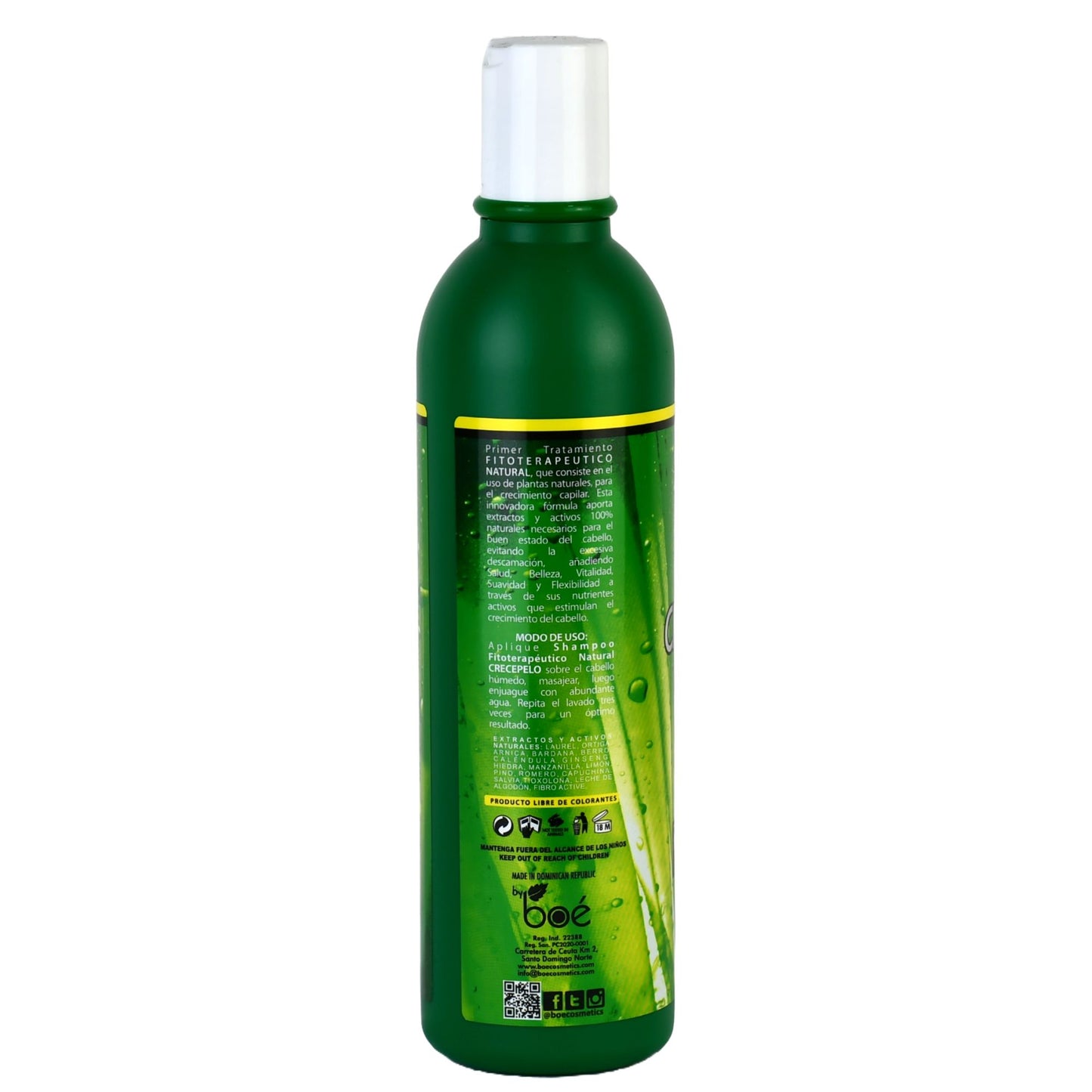 CrecePelo Phytotherapeutic Natural Shampoo 12.5 oz - Hair Growth Support