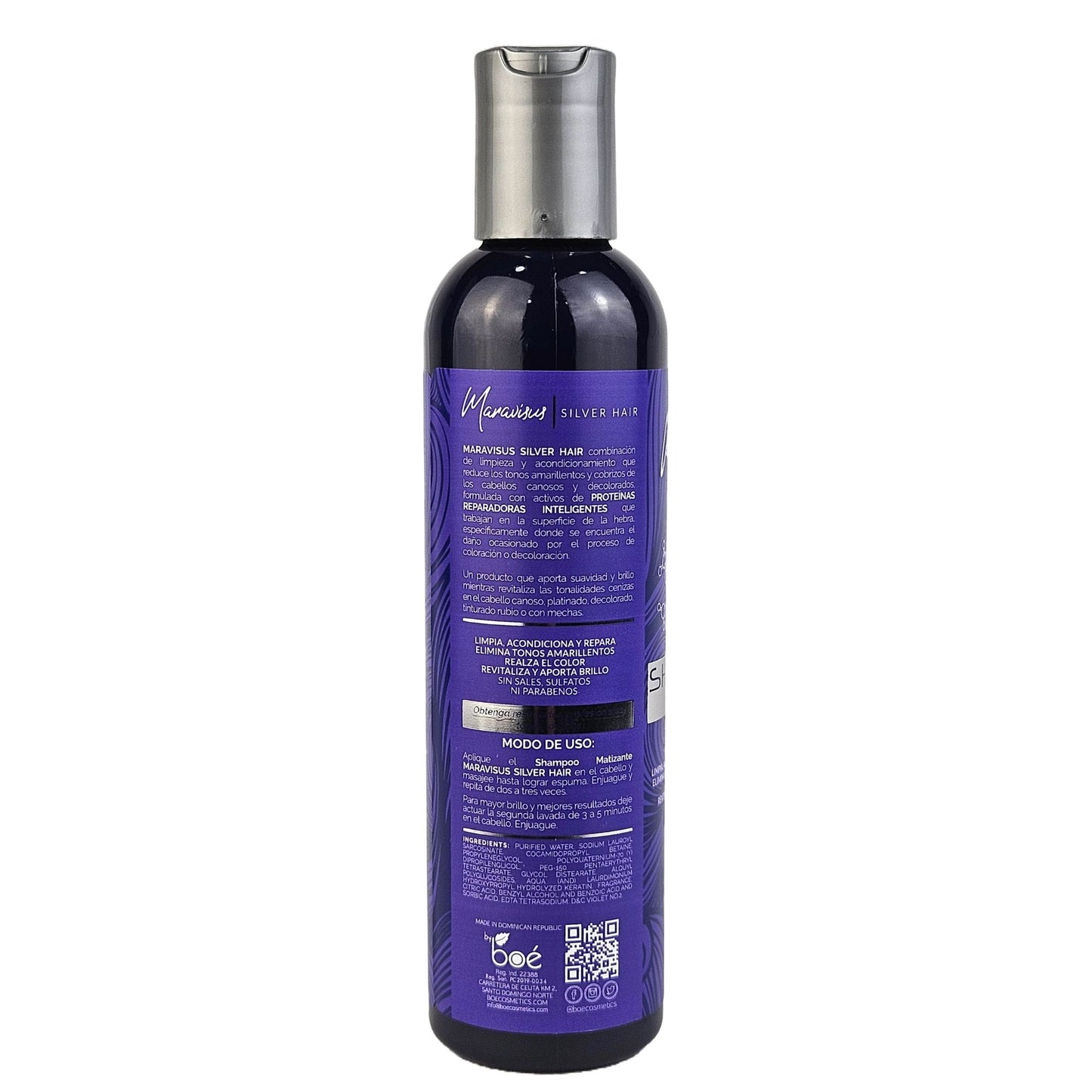 Maravisus Silver Hair Toning Shampoo 8 oz - Purple Shampoo for Gray, Blonde