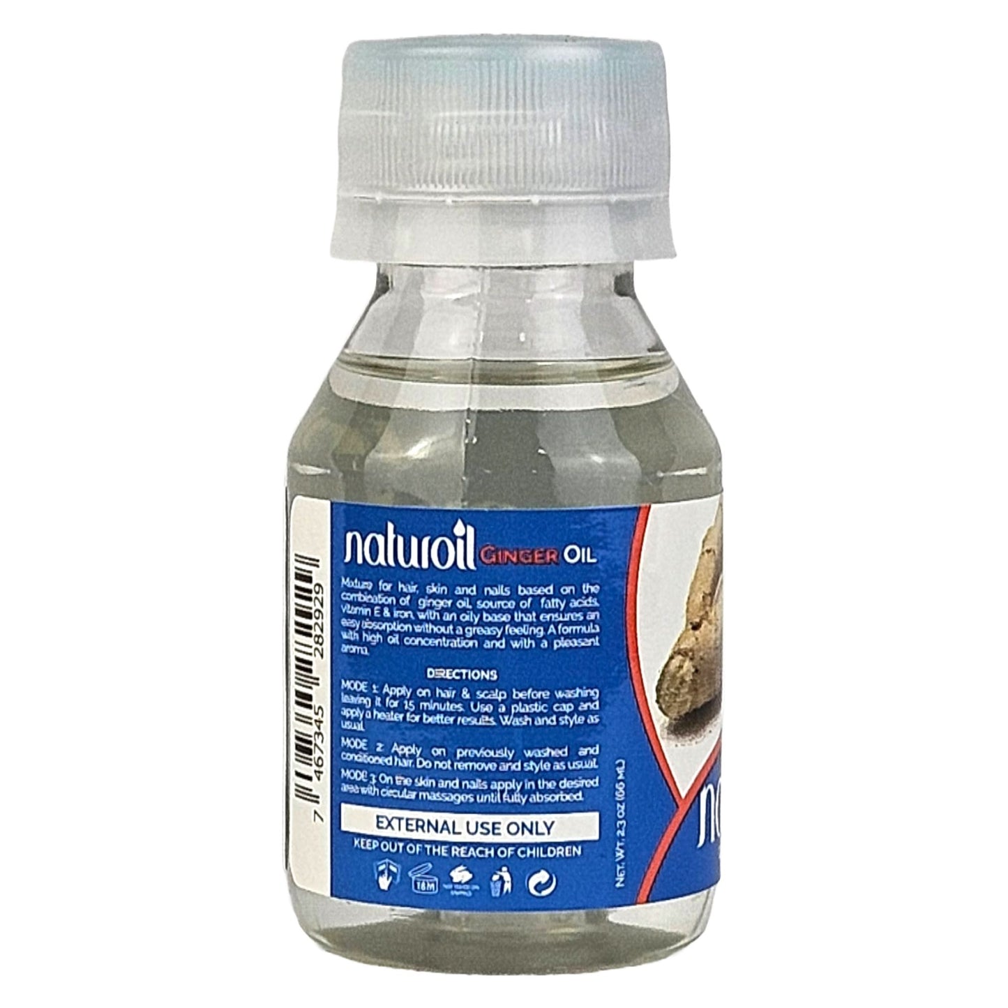 Naturoil Ginger Oil 2 oz - Revitalizing Oil for Hair, Scalp, Skin & Nails