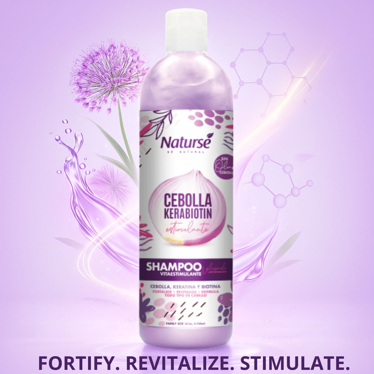 Naturse Vitaestimulante Shampoo 25.5 oz - Onion, Keratin & Biotin Hair Strengthening