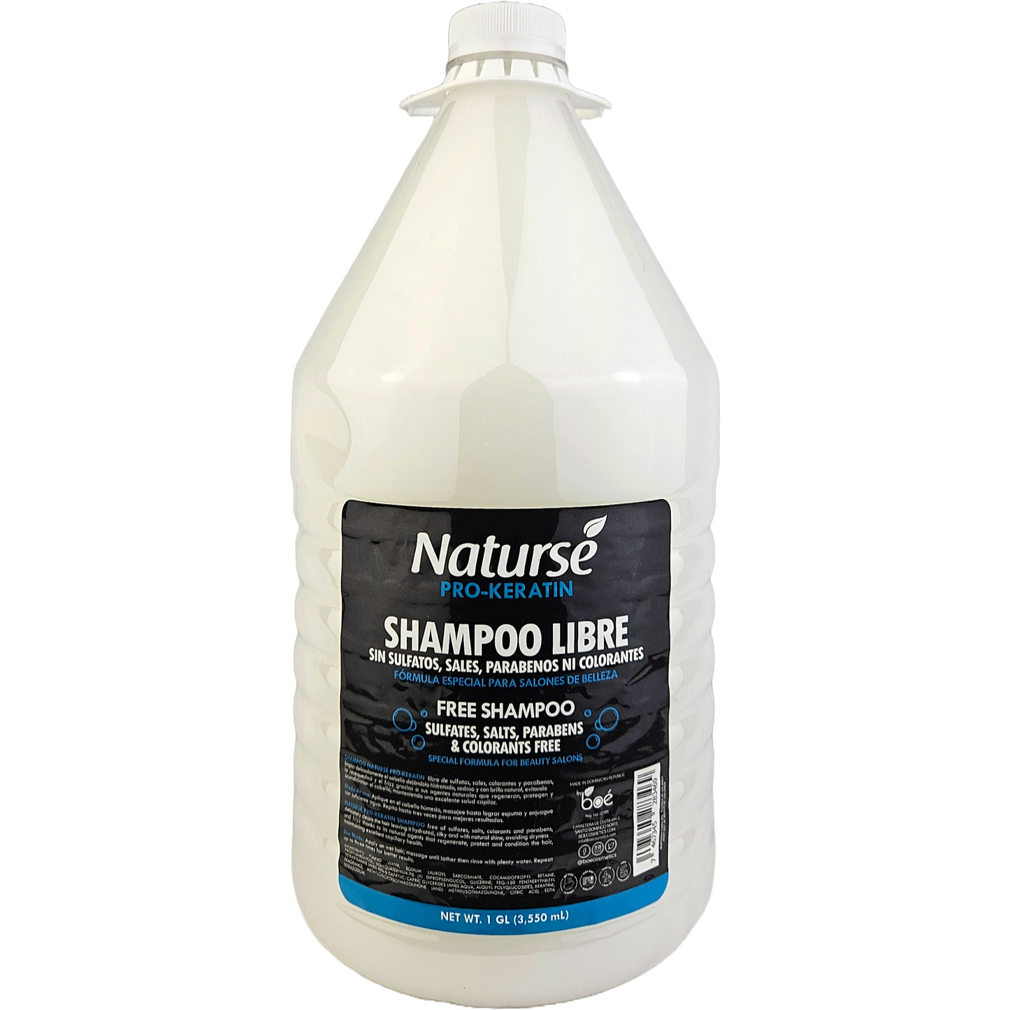 Sulfate Free Shampoo 1 Gallon - Bulk Pro-Keratin Gentle Cleanser by Naturse