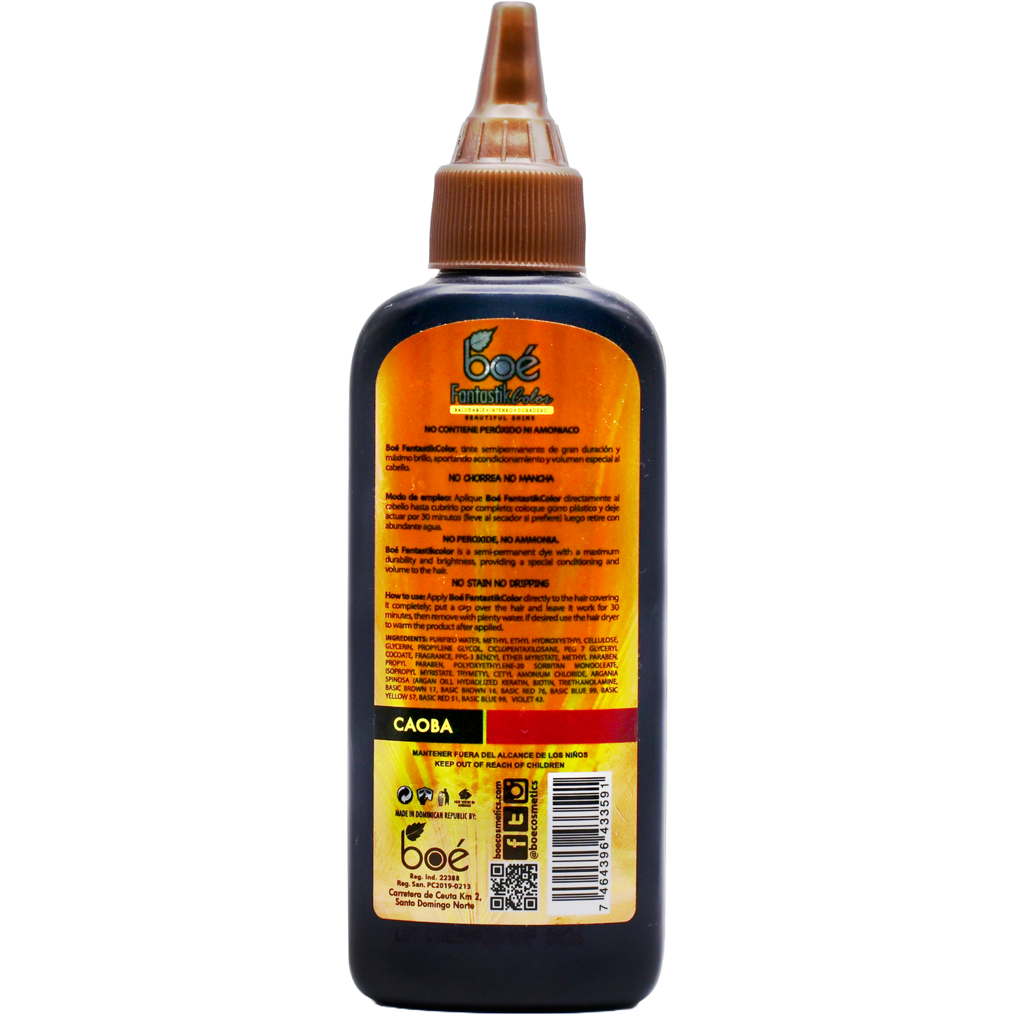 FANTASTIK COLOR CELLOPHANE CAOBA 4 OZ. 12/1