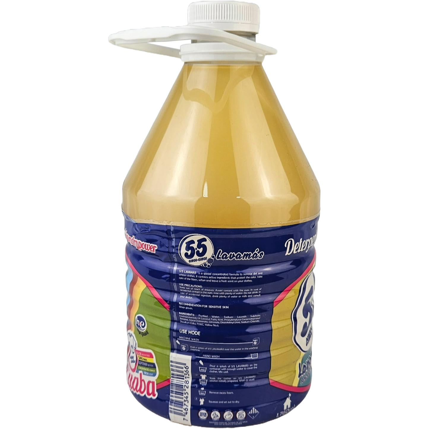 55 DETERGENTE LIQUIDO DE CUABA 1/2 GALON 6/1