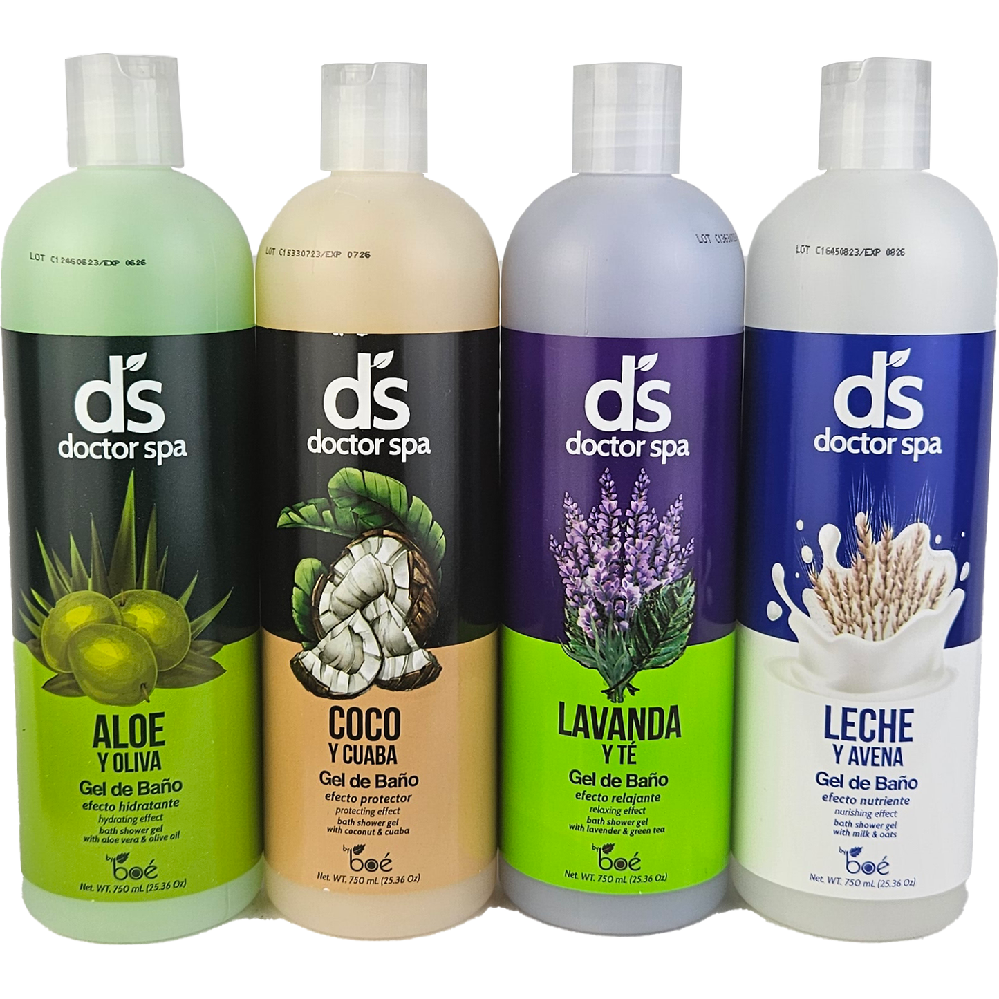 Doctor Spa Coconut & Cuaba Bath Shower Gel 25.36 oz - Daily Natural Body Wash w/ Coconut Oil & Cuaba Extract