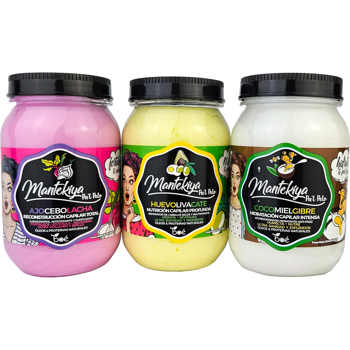 Mantekiya Pal Pelo Hair Butter 16 oz - Intense Hydration with Coconut