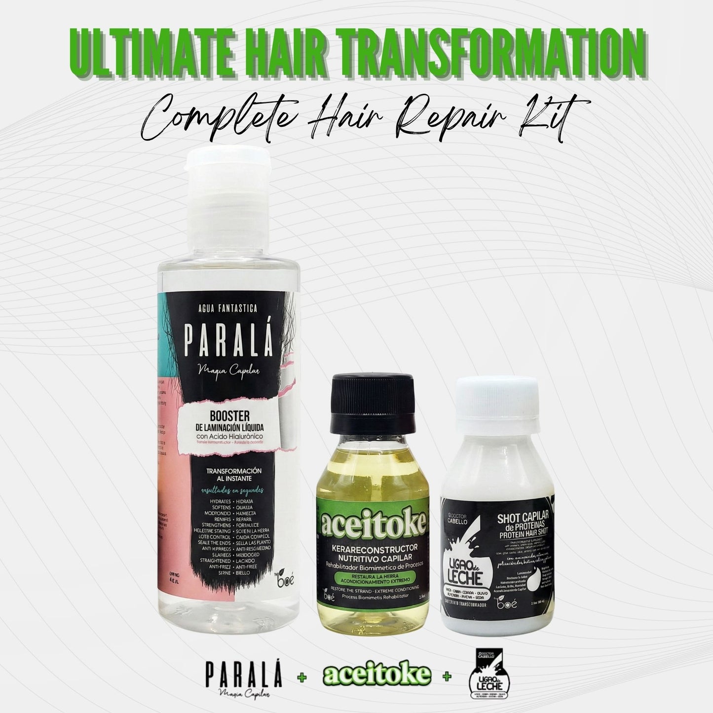 3-Step Capillary Reset Kit for Damaged Hair - Professional Deep Conditioner & Smoothing Bond Set