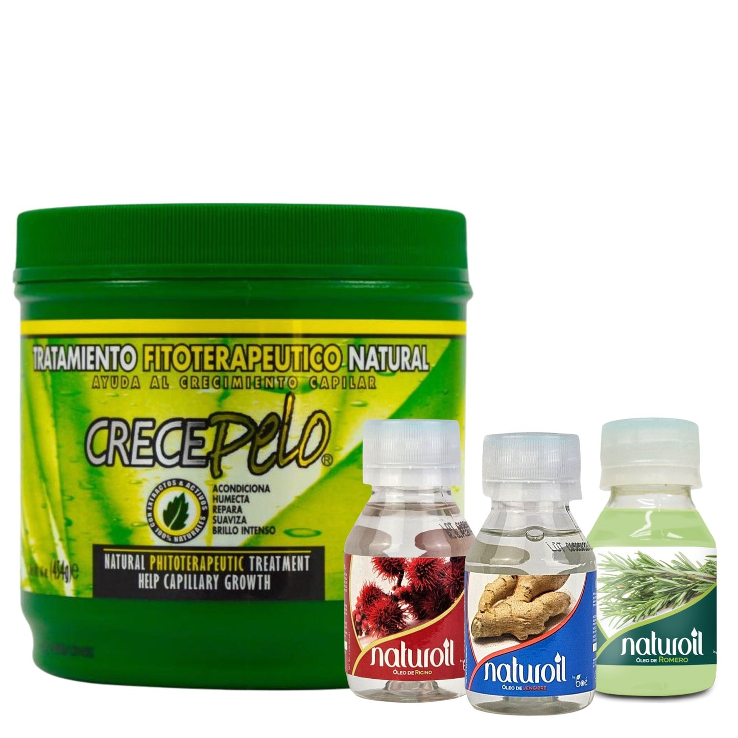 Hair Growth Oil & Treatment Bundle - 4-Piece Set for Dry, Brittle Hair