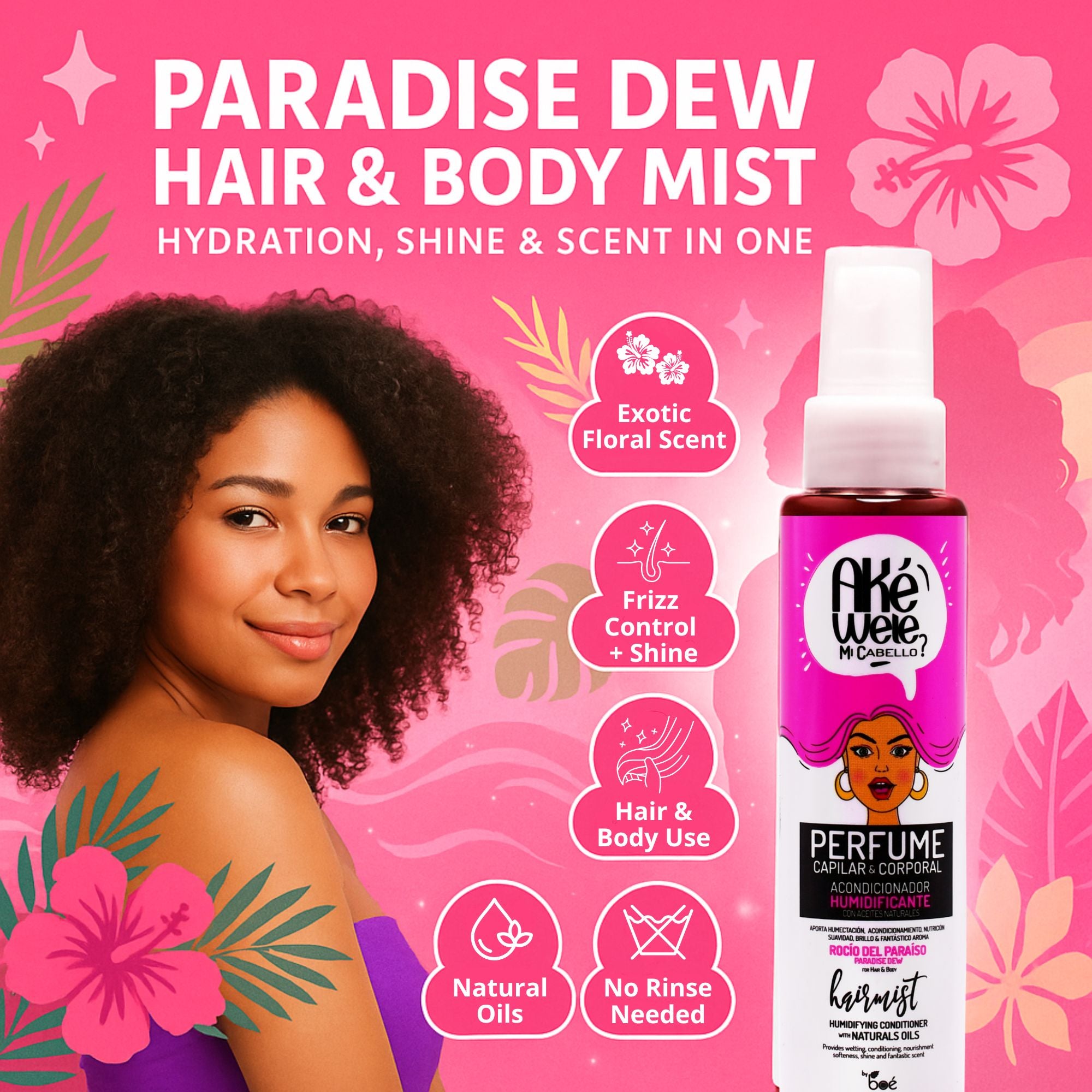 AKe WELE PERFUME CAPILAR PARAISO 4.4 oz. - Paradise Dew Scent