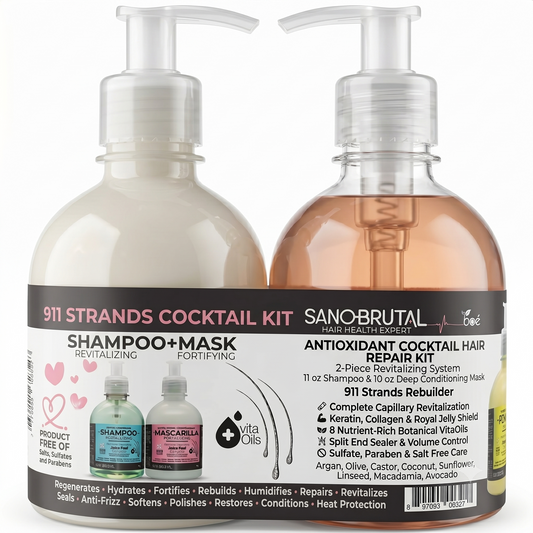 Jalea Real SanoBrutal Antioxidant Cocktail Hair Repair Kit - Shampoo & Deep Conditioning Mask