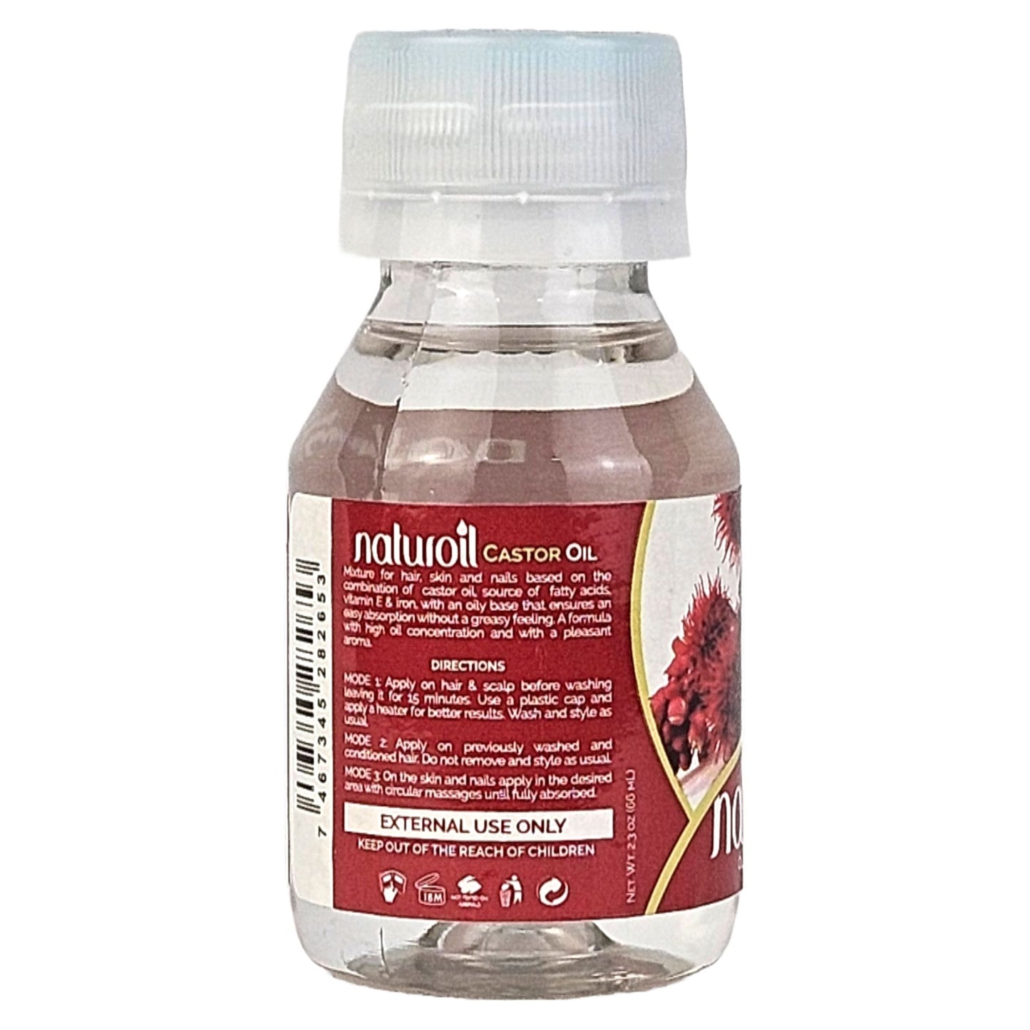 Naturoil Castor Oil for Hair, Skin & Nails 2 oz - Rich in Fatty Acids & Vitamin E