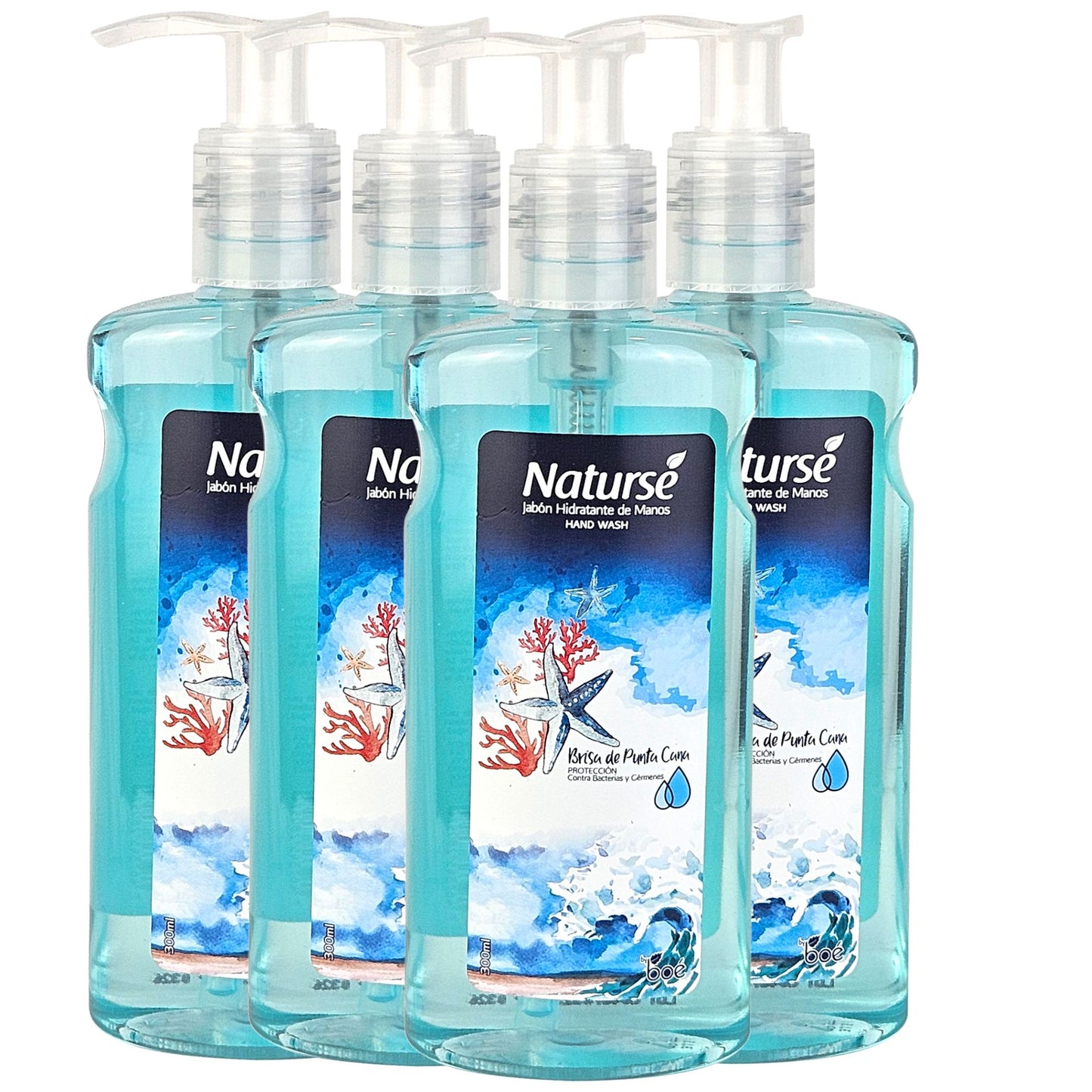 Boe Naturse Hydrating Hand Soap 10 oz - Brisas de Punta Cana Scent - Moisturizing Antibacterial Liquid Soap