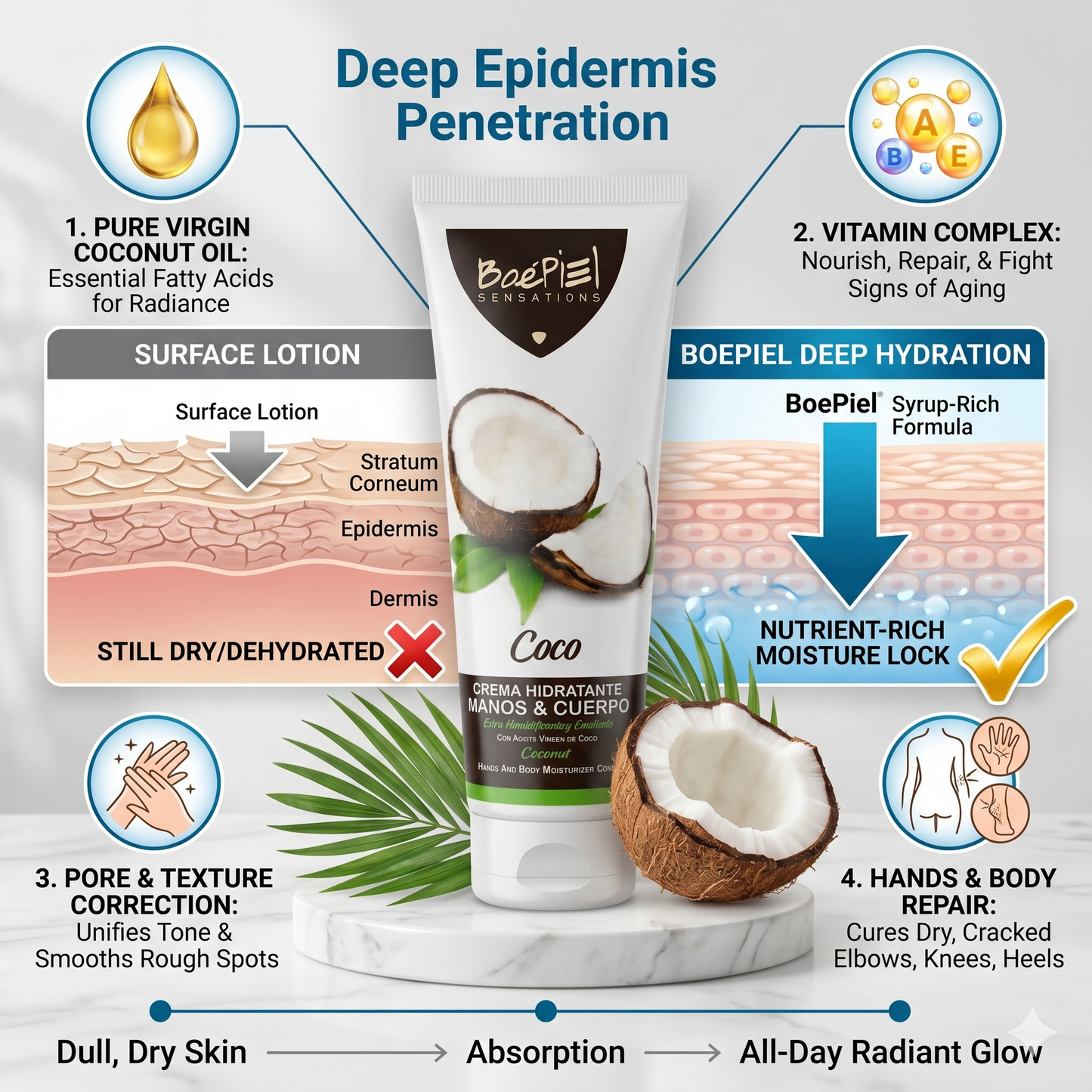 Coconut Hydration Head-to-Toe Kit: Shampoo, Conditioning Treatment, Styling Gel-Oil & Body Lotion