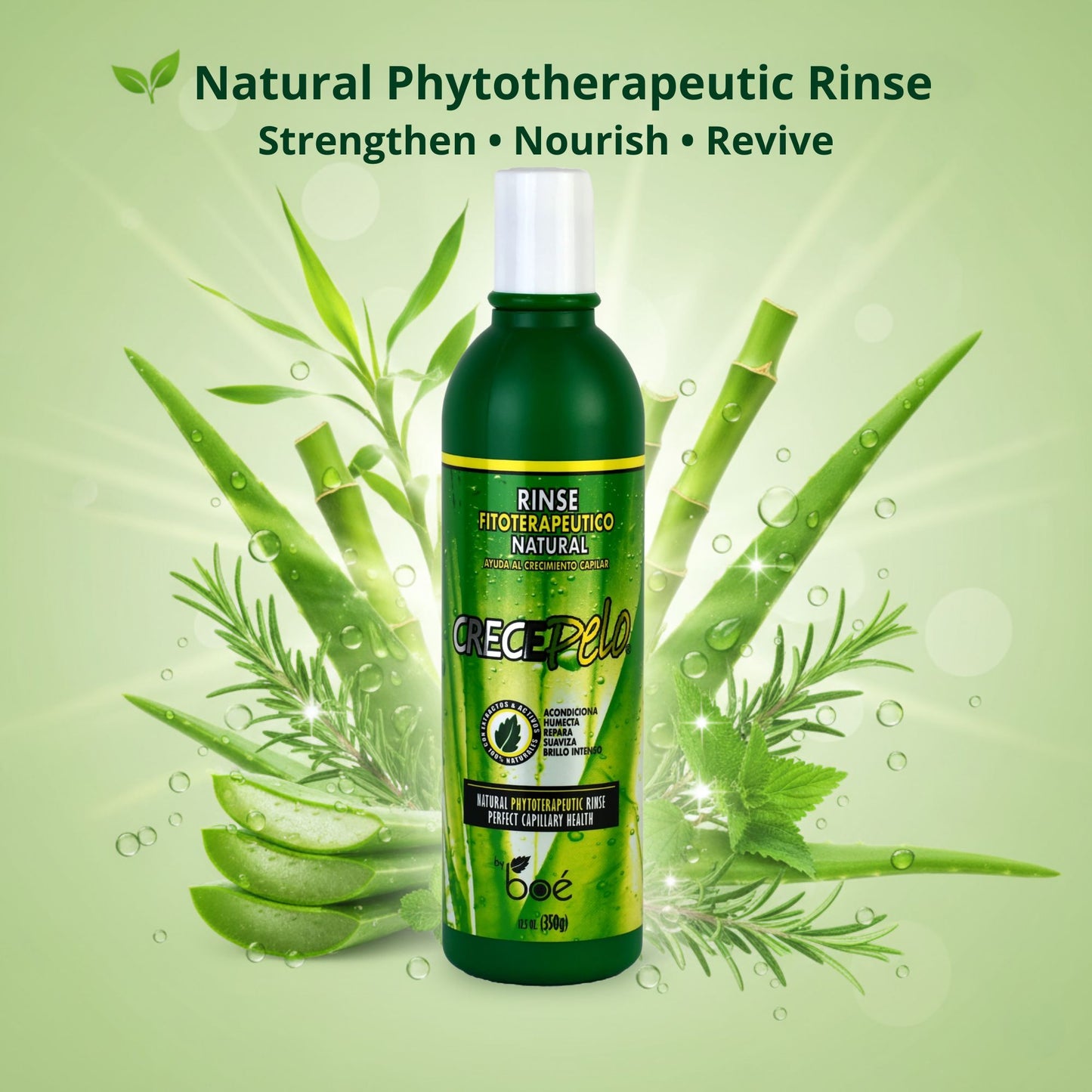 Natural Phytotherapeutic Rinse 12.5 oz - Hair Growth Conditioner with Plant-Based Extracts