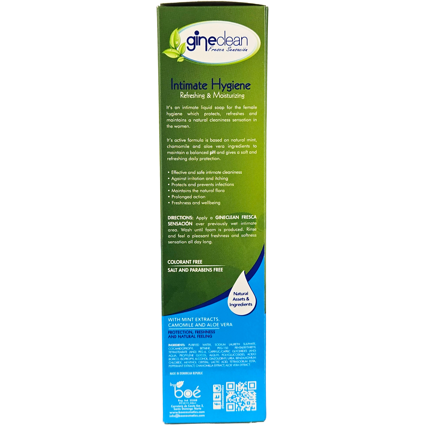 Gineclean Feminine Wash 8.8 oz - Natural Intimate Cleanser with Mint