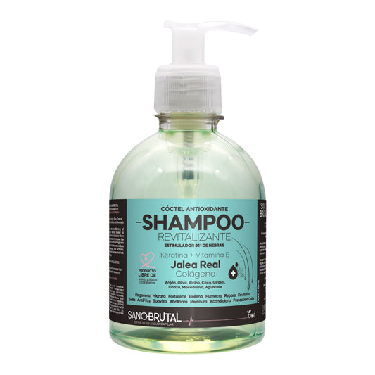 Jalea Real SanoBrutal Antioxidant Cocktail Shampoo Revitalizing 11 oz - 911 Strands Stimulator Hair Cleanser with Keratin