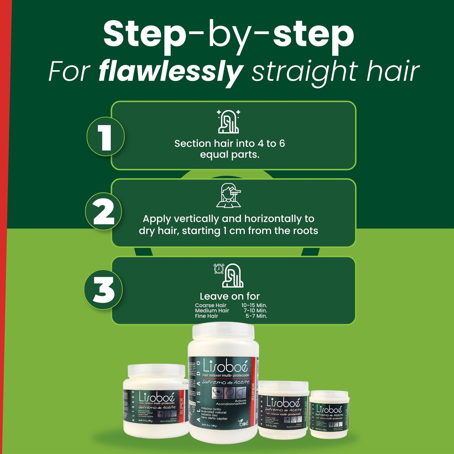 Lisoboe Hair Relaxer Multi-Protection – Supreme Oil-Based Straightener with Avocado, Mango & Olive (35.5 oz)