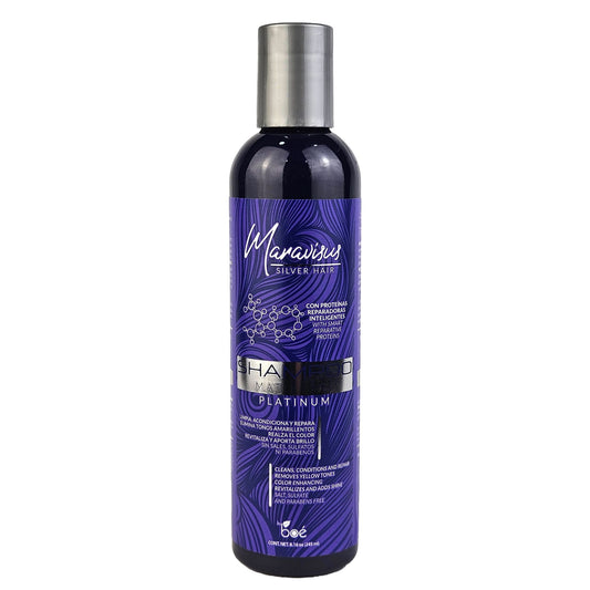 Maravisus Silver Hair Toning Shampoo 8 oz - Purple Shampoo for Gray, Blonde
