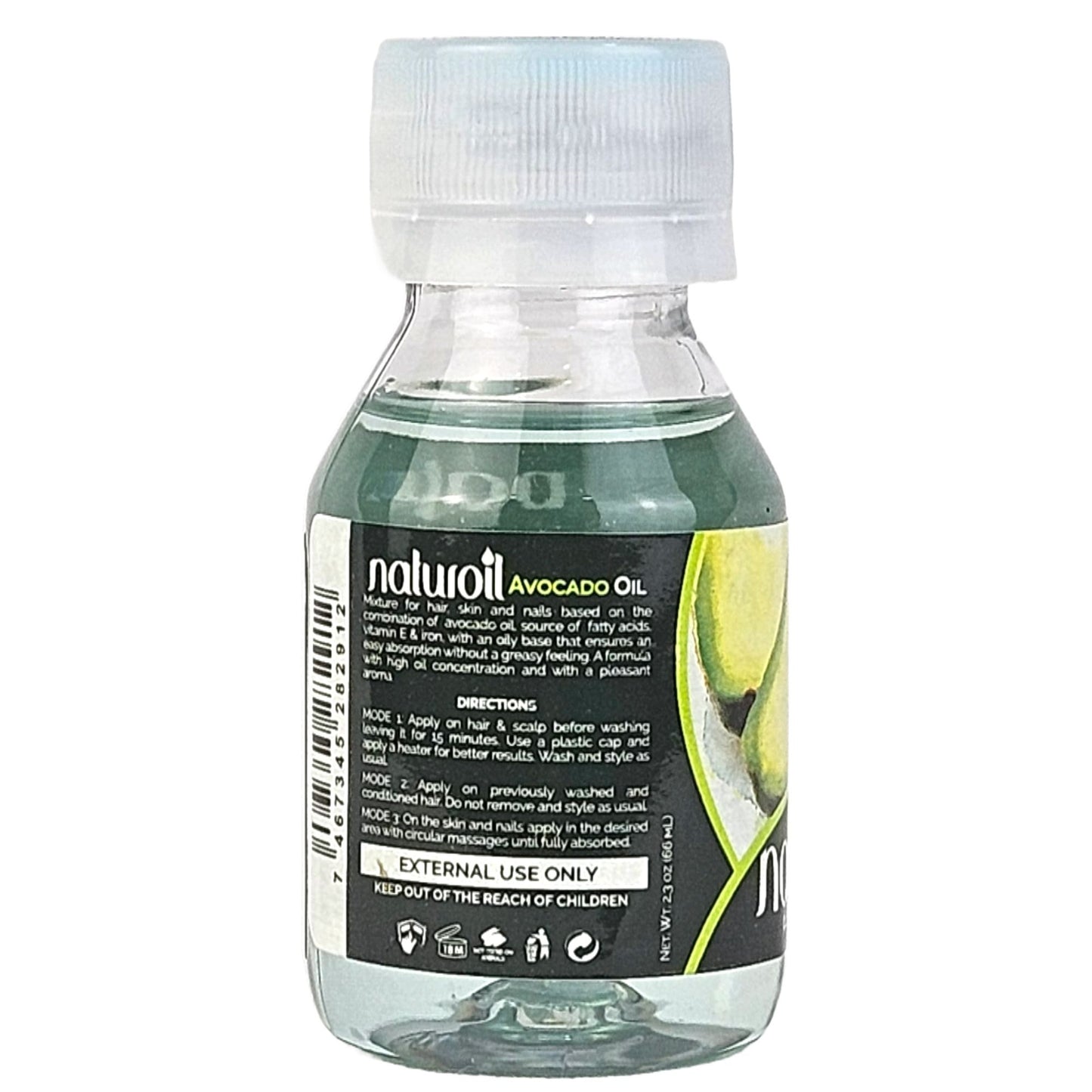 Naturoil Avocado Oil for Hair, Skin & Nails 2 oz - Rich in Vitamin E & Fatty Acids