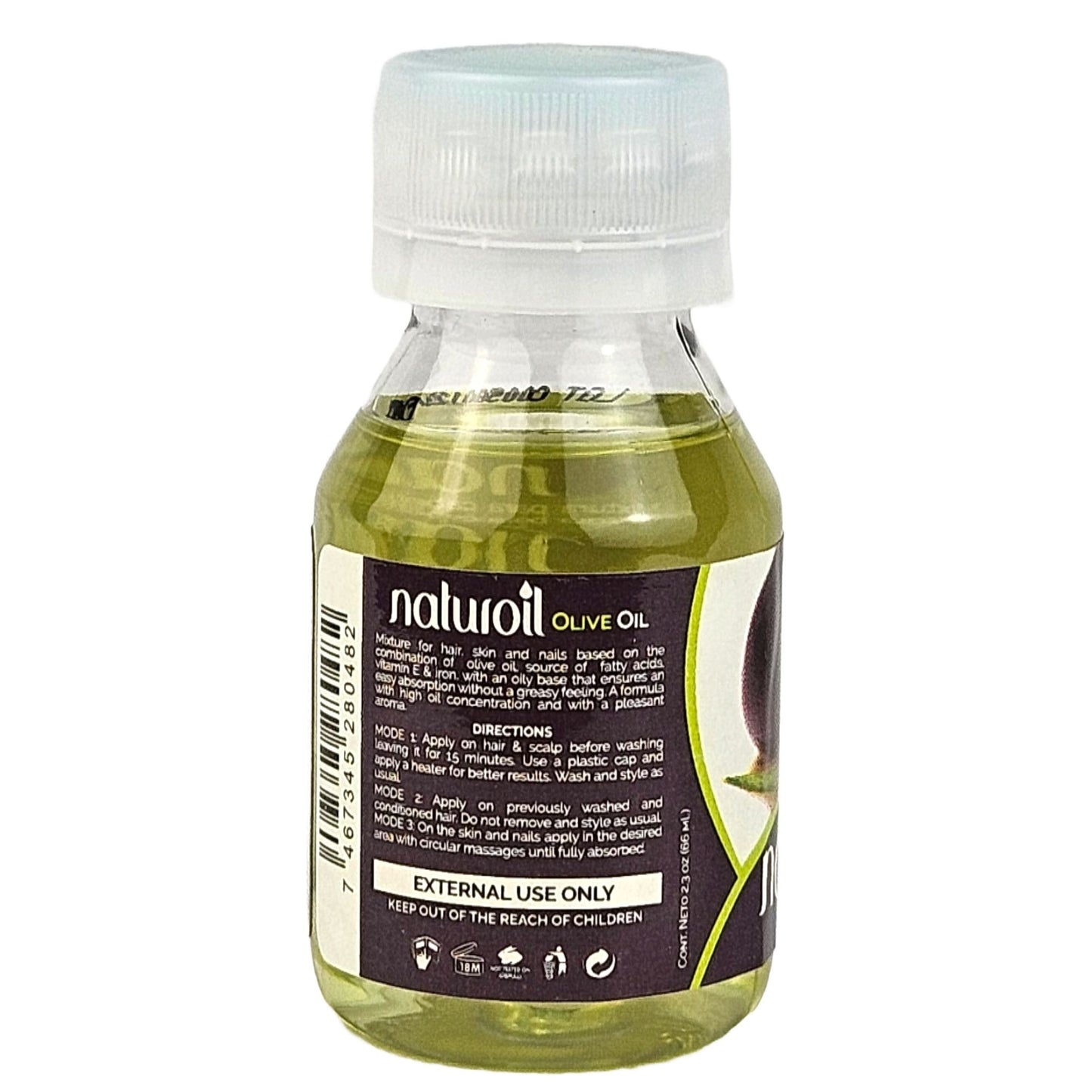 Naturoil Olive Oil for Hair, Skin & Nails 2 oz - Deeply Moisturizing Beauty Oil