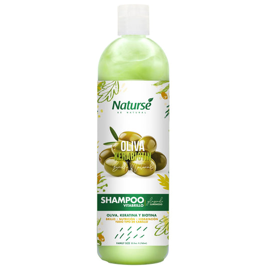 Naturse Oliva Kerabiotin Brillo Natural Shampoo 25.5 oz - Olive, Keratin & Biotin Hydrating