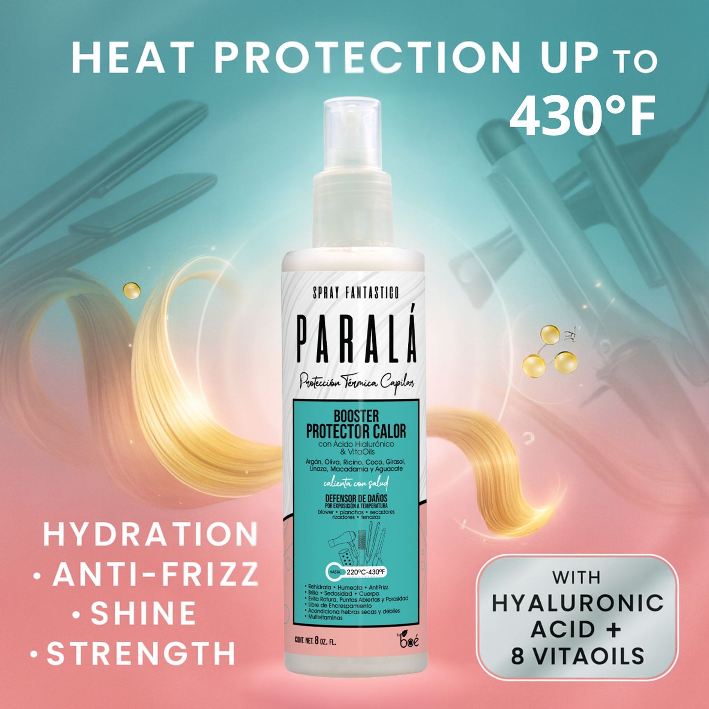 Spray Fantastico PARALA 8 oz - Thermal Hair Protection Spray